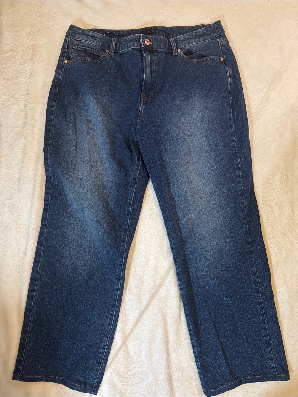 Talbots Classic Women's Dark Blue High Waist Relaxed Jeans  Size 16W